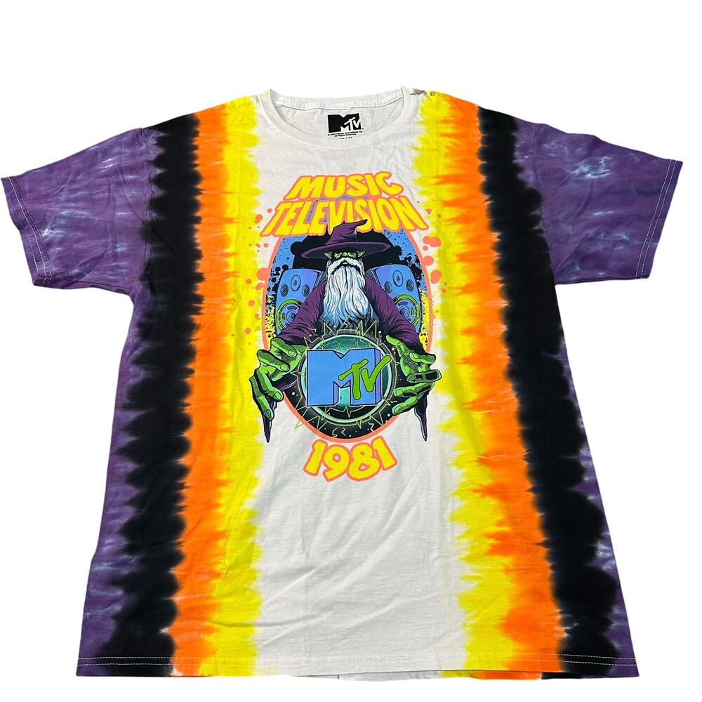 MTV Men's Music Television 1981 Short Sleeve Tee Size M In Multi Color